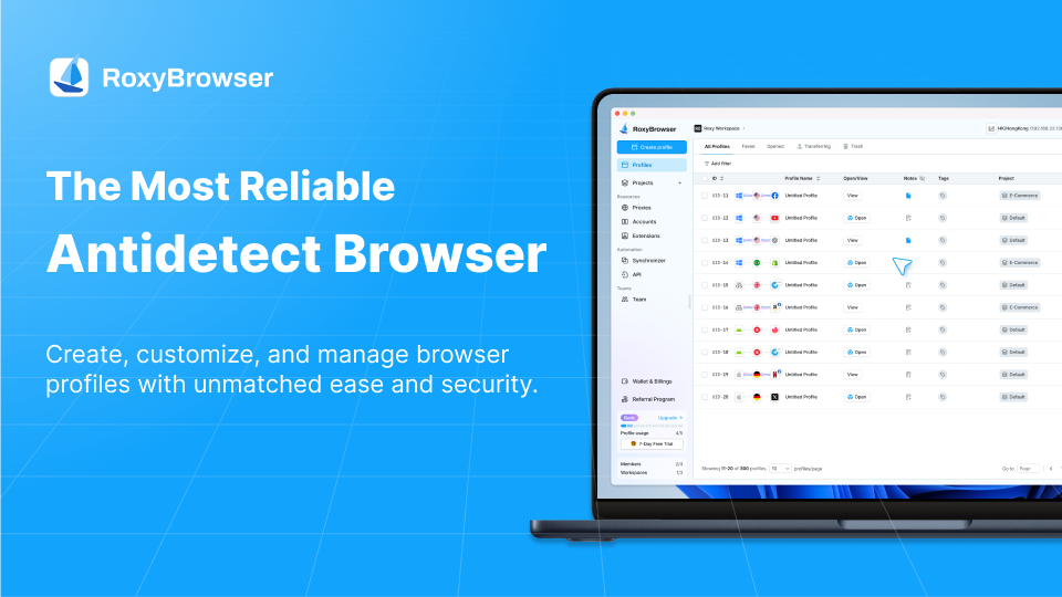 Antidetect Browser RoxyBrowser that Unblocks Movie Sites