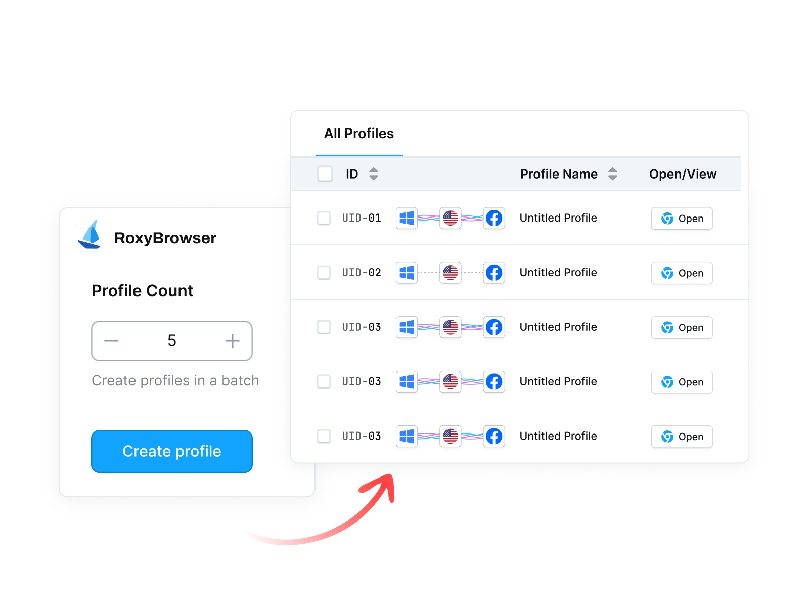 Step1 Create Profiles in  a Batch on Roxybrowser.png