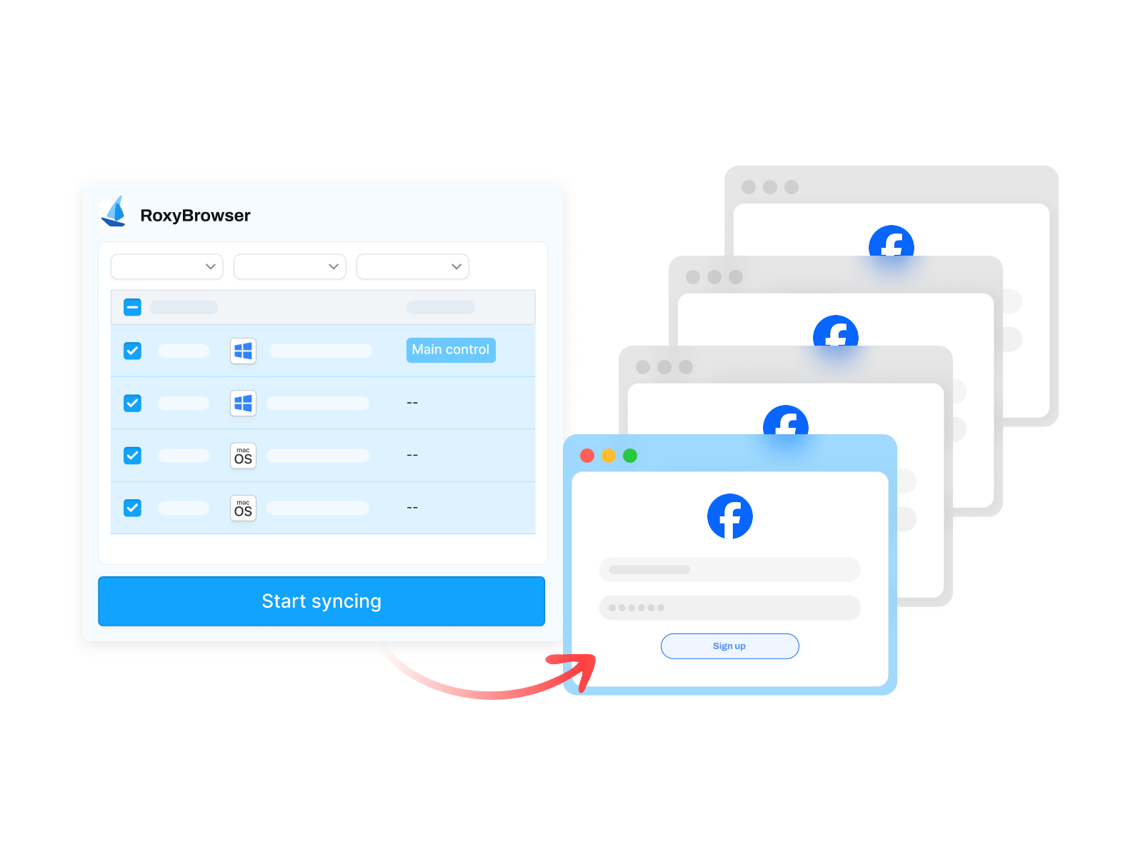 Step3 Use Roxybrowser Synchronizer to Manage Multiple Facebook Accounts.png