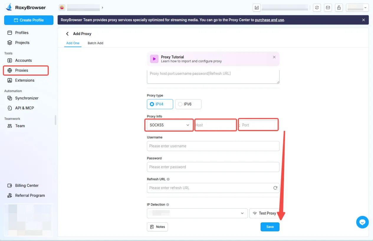 Step 5: Configure RoxyBrowser.webp