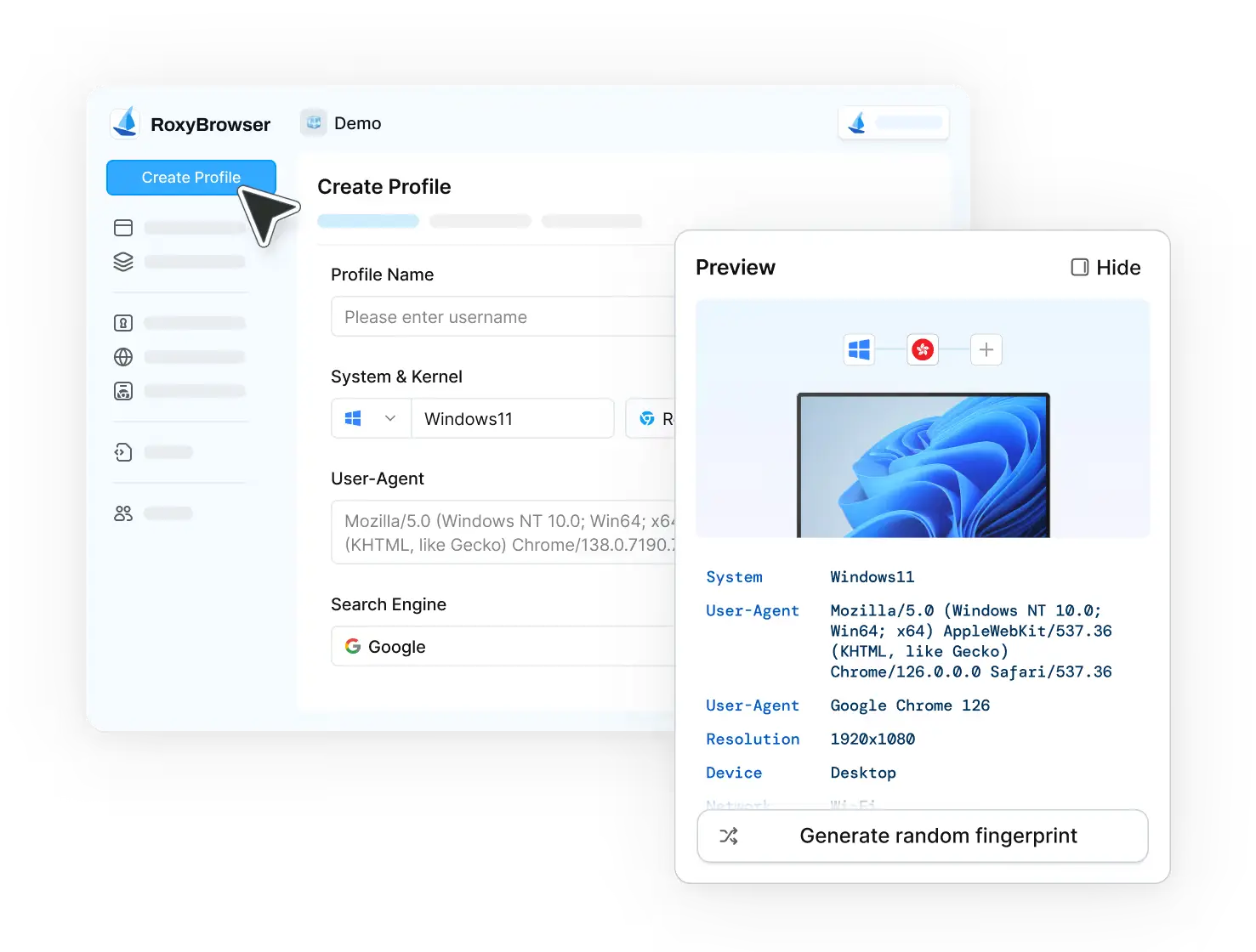 Create your first profile and enter basic details..webp