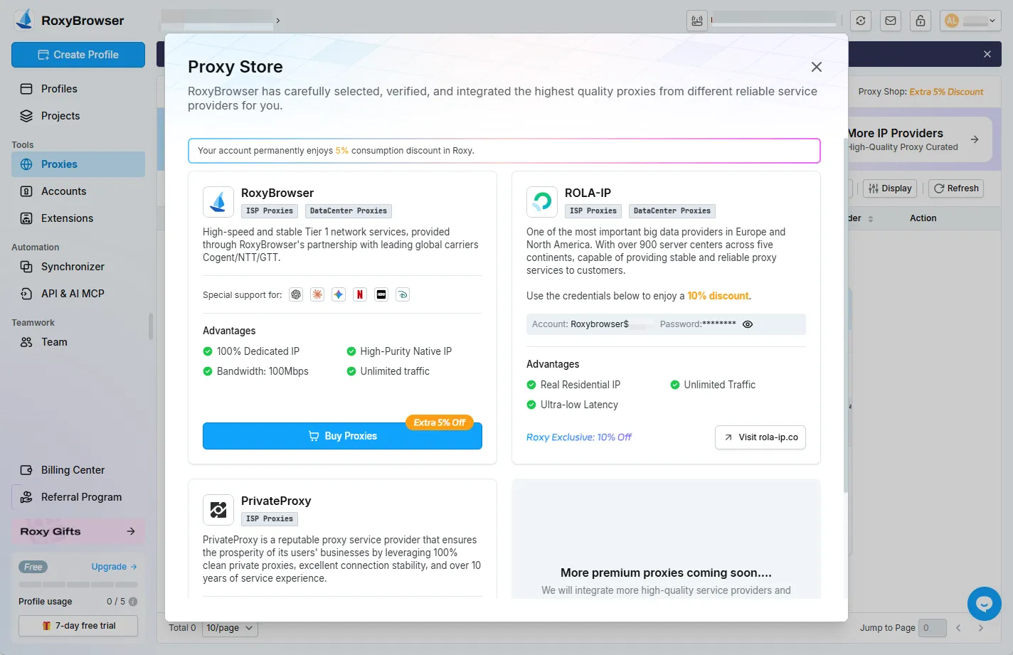 RoxyBrowser Proxy Store.webp