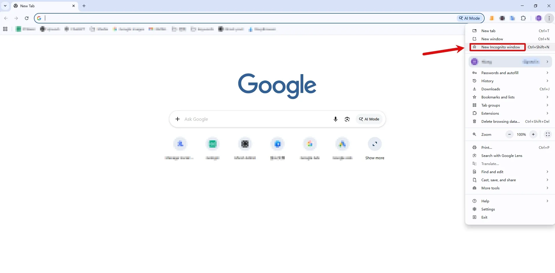open incogito mode.webp