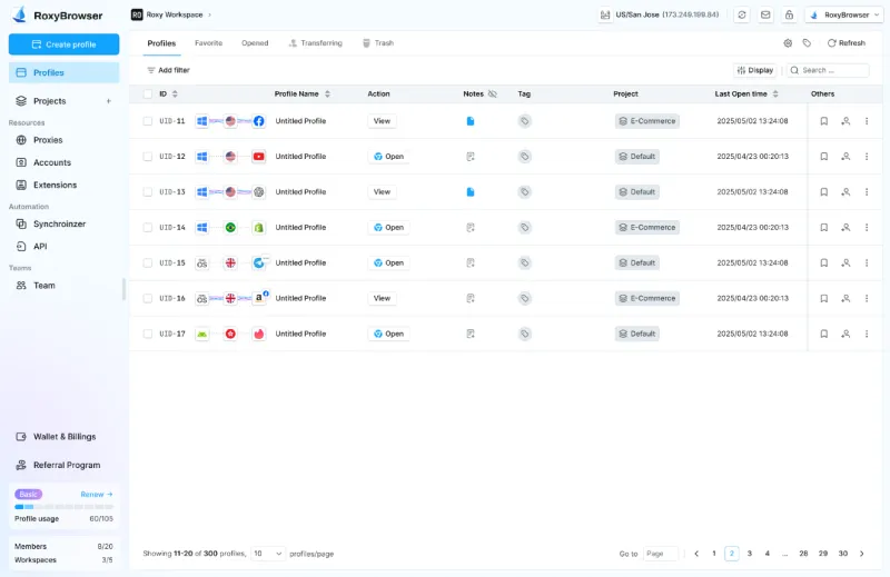 Antidetect browser dashboard for isolating multiple X account environments
