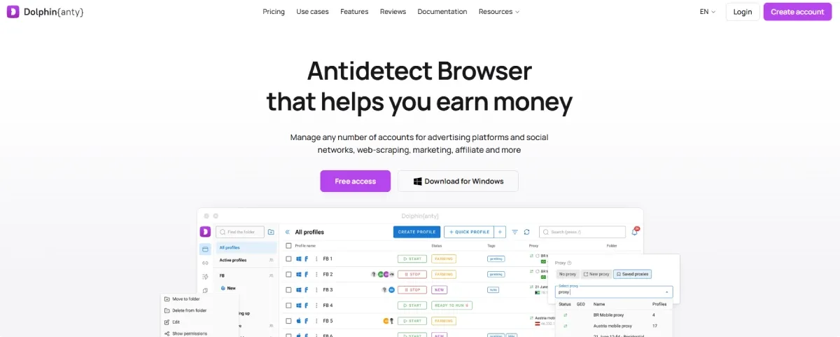 proxy (antidetct) browser - dolphin anty.webp