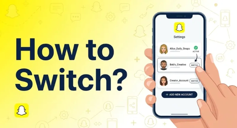 switch between Snapchat profiles