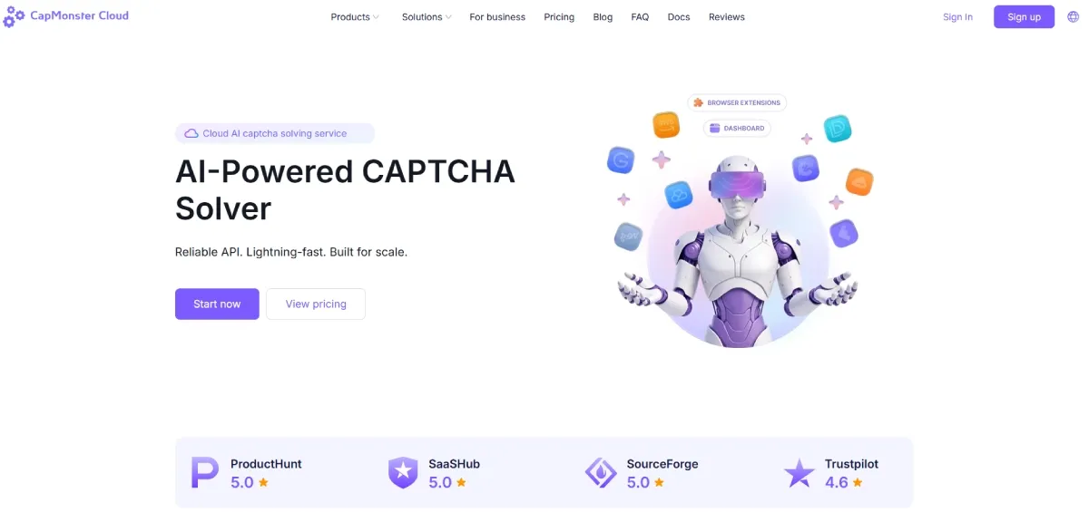 CapMonster Cloud webpage