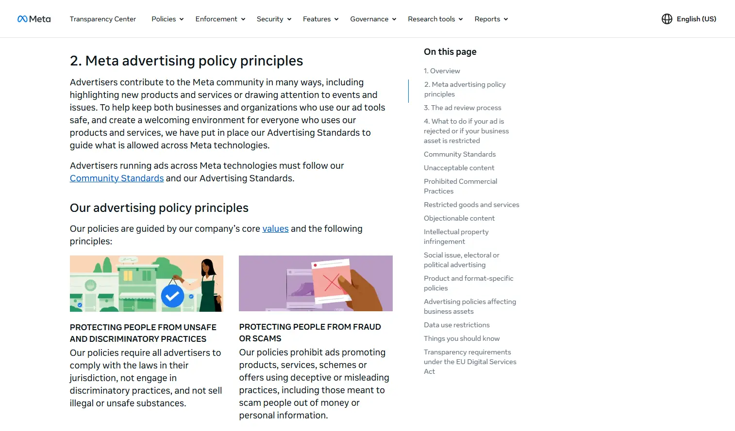 meta ad standards policy review