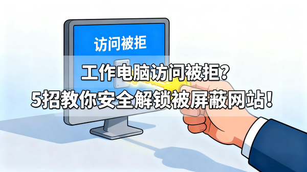 工作电脑访问被拒？5招教你安全解锁被屏蔽网站！