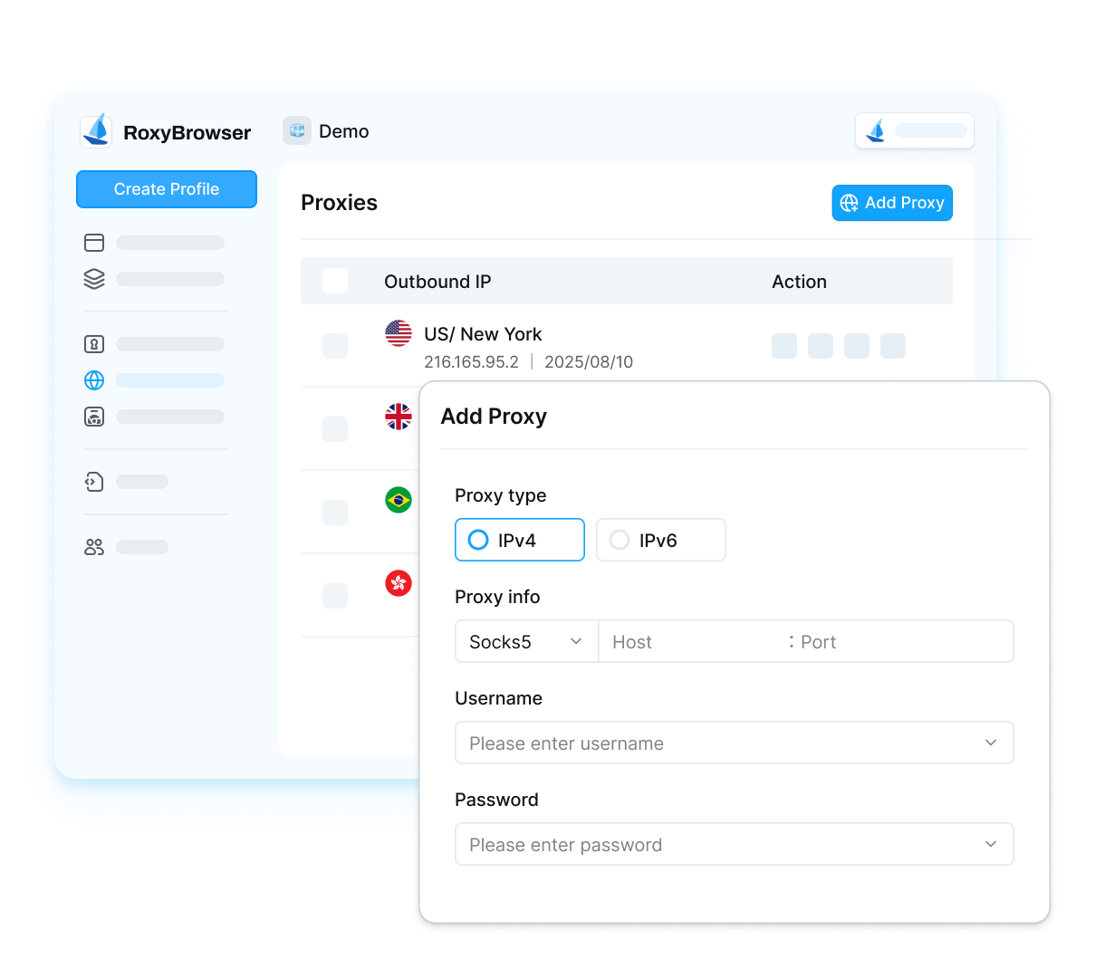 Support Any Proxy, Any IP On Demand