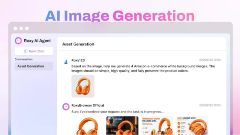 Roxy AI Agent Text-to-Image Generation