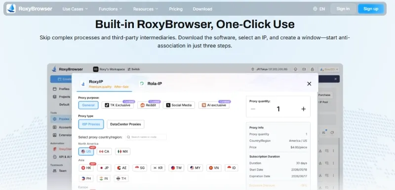 Configuring dedicated residential proxies
