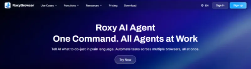 Roxy AI Agent dashboard for managing multiple Discord accounts