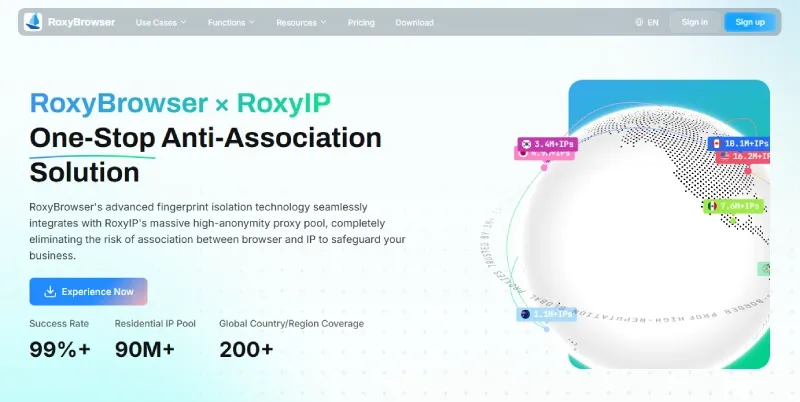 RoxyBrowser built-in RoxyIP feature interface for safe multiple Reddit accounts management