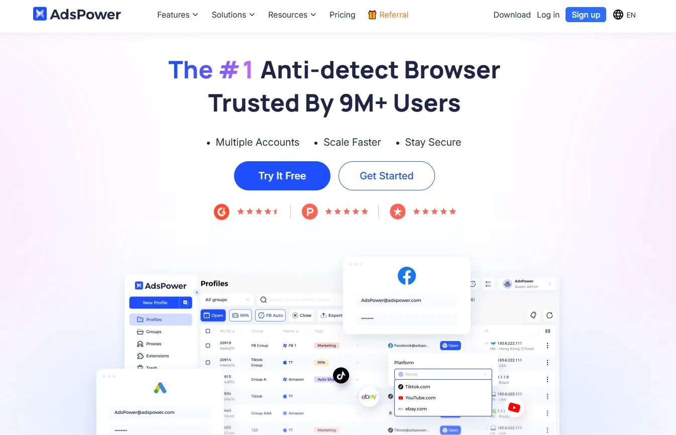AdsPower homepage