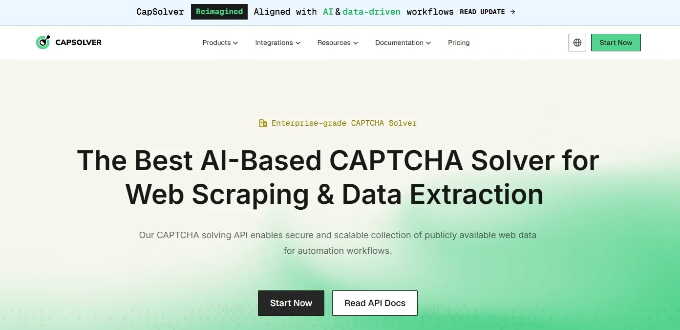 CapSolver webpage