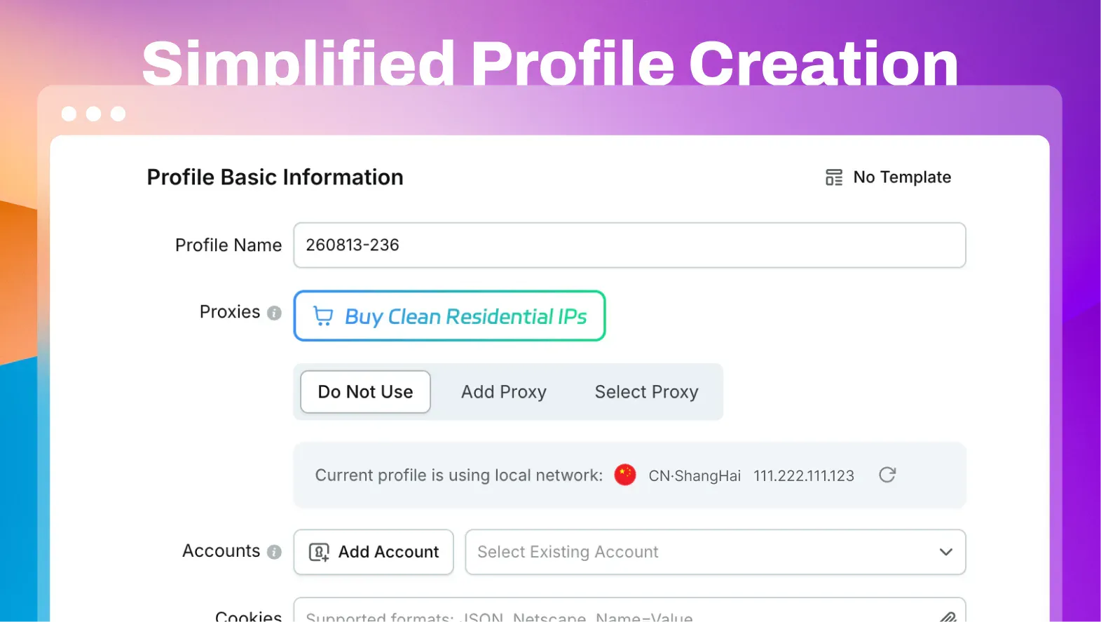 image of a simpler way to create browser profiles